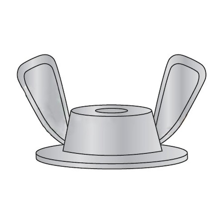 Wing Nut, 5/16-18, Zinc Alloy, Zinc Plated, 1/2 In Ht, 1 In Max Wing Span, 1000 PK